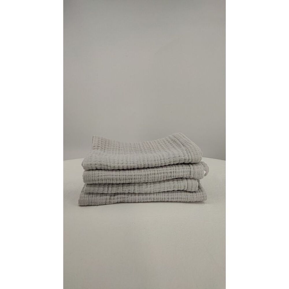 Quince Home Organic Airy Gauze Placemats Set Light Grey One Size